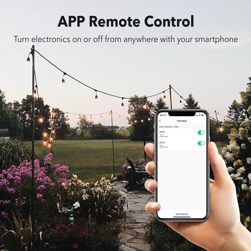 BN-LINK Smart WiFi Heavy Duty Outdoor Outlet, Timer and Countdown Function, No Hub Required for Outdoor Lights, Compatible with Alexa and Google Assistant (Outdoor) 2.4 GHz Network only - Image 5